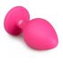 Easytoys Diamant - vit sten analdildo (medium) - rosa