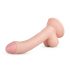 Real Fantasy Vince - dildo med testiklar och förhud - 19,5 cm (naturlig)