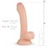 Real Fantasy Vince - dildo med pung och förhud - 19,5 cm (natur)