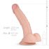 Realistisk Fantasy Derek - dildo med pung - 22 cm (natur)