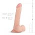 Real Fantasy Felix - realistisk dildo med pung - 22 cm (natur)