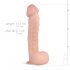 Realistisk Fantasy Dildo med Testiklar - 33cm (naturlig)