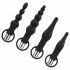 Easytoys - uppladdningsbar anal vibrator set - 4 delar (svart)