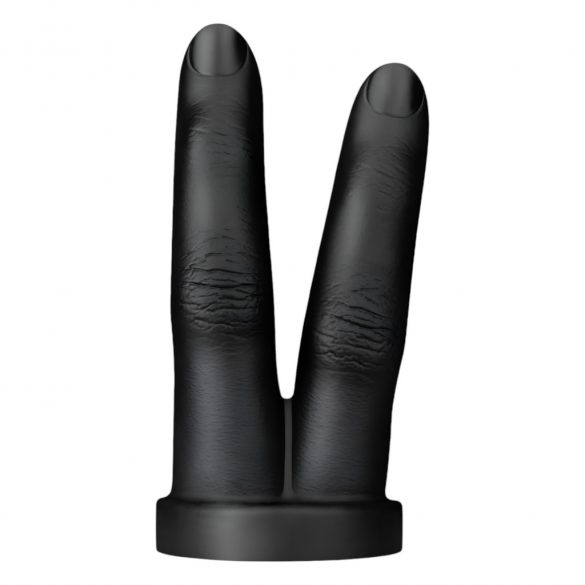 BUTTR Victory - dubbel finger anal dildo (svart)