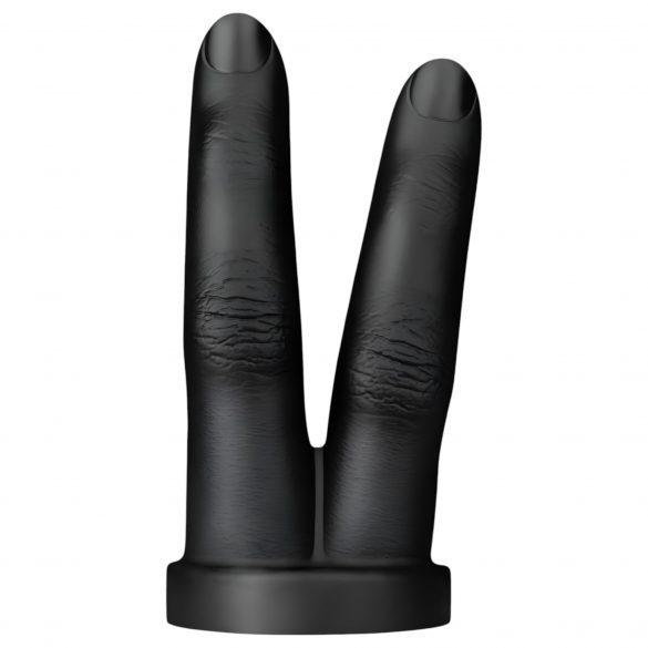 BUTTR Victory - dubbel finger anal dildo (svart)