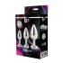 Gleaming Love - analplugg set - silver (3 delar)