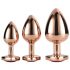 Gleaming Love - hjärtformad anal plug set - roséguld (3 delar)