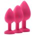 Flirts anal träning kit - analplugg set (3 delar) - rosa