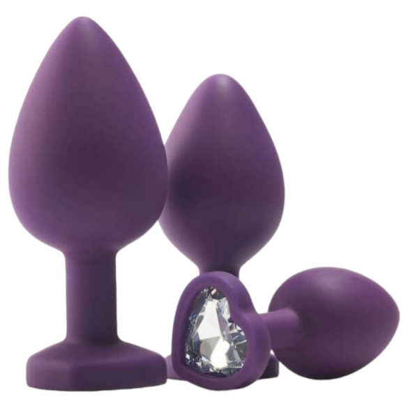 Flirts analträning kit - anal dildo set (3 st) - lila