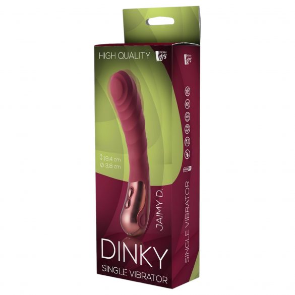 Dinky Jaimy D. Single - uppladdningsbar G-punktsvibrator (vinröd)