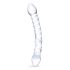 GLAS - dubbel dildo i glas (transparent)