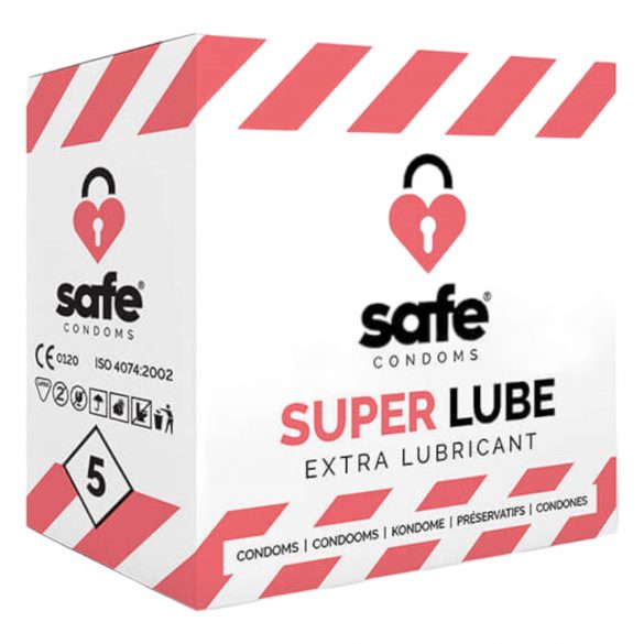 SAFE Super Lube - extra glidmedel kondomer (5 st)