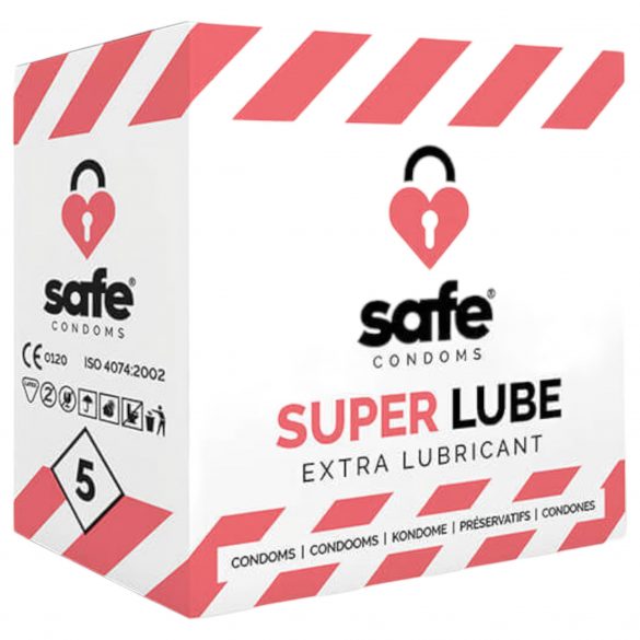 SAFE Super Lube - extra glidmedel kondomer (5 st)