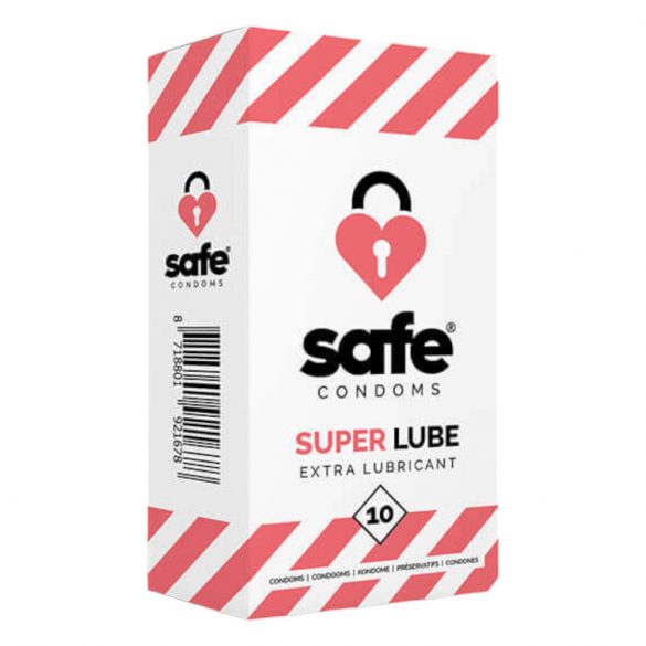 SAFE Super Lube - extra glidmedel kondomer (10 st)