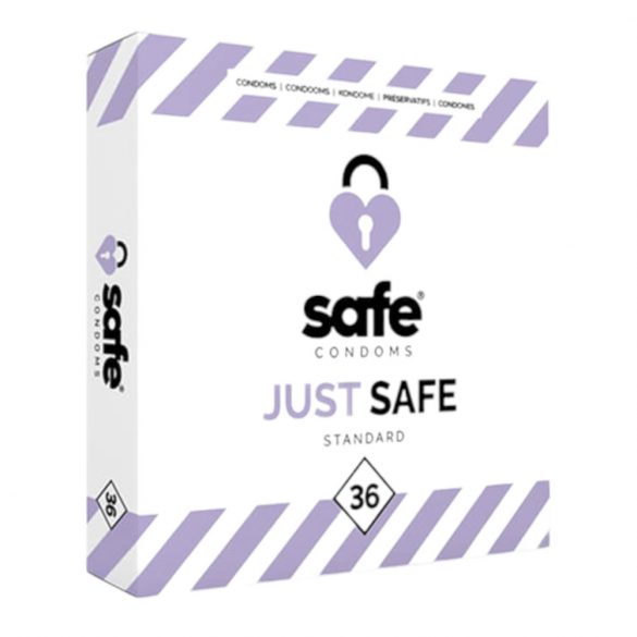 SAFE Just Safe - standard, vaniljsmak kondomer (36 st)