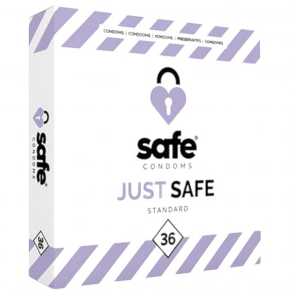 SAFE Just Safe - standard, vaniljsmak kondomer (36 st)