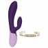 Rianne Essentials Xena - uppladdningsbar vibrator med klitorisstimulator (mörklila)