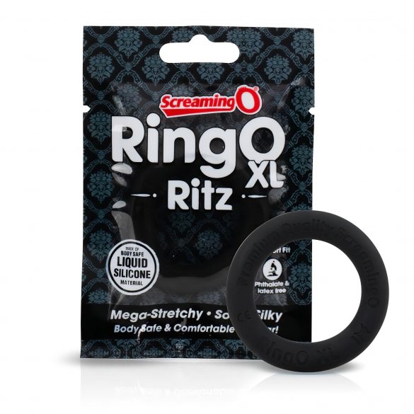 Screaming O Ritz XL - silikon penisring (svart)