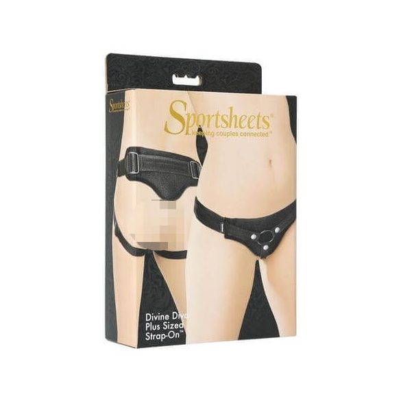 Sportsheets Plus Size - strap-on trosor (svart)