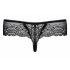 Obsessive Miamor - spetsstring med sten (svart) - L/XL