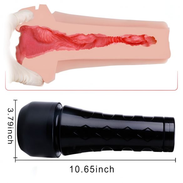 Tracy's Dog 3D Stroker - realistisk vaginahylsa (svart-natur)